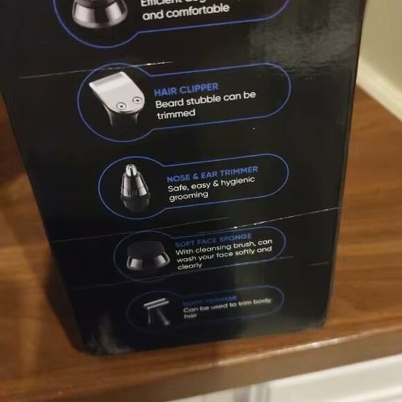 Portable 6-in-1 Multifunctional 7D waterproof Head Shaver Bald Men Nose Trimmer - Picture 3 of 7